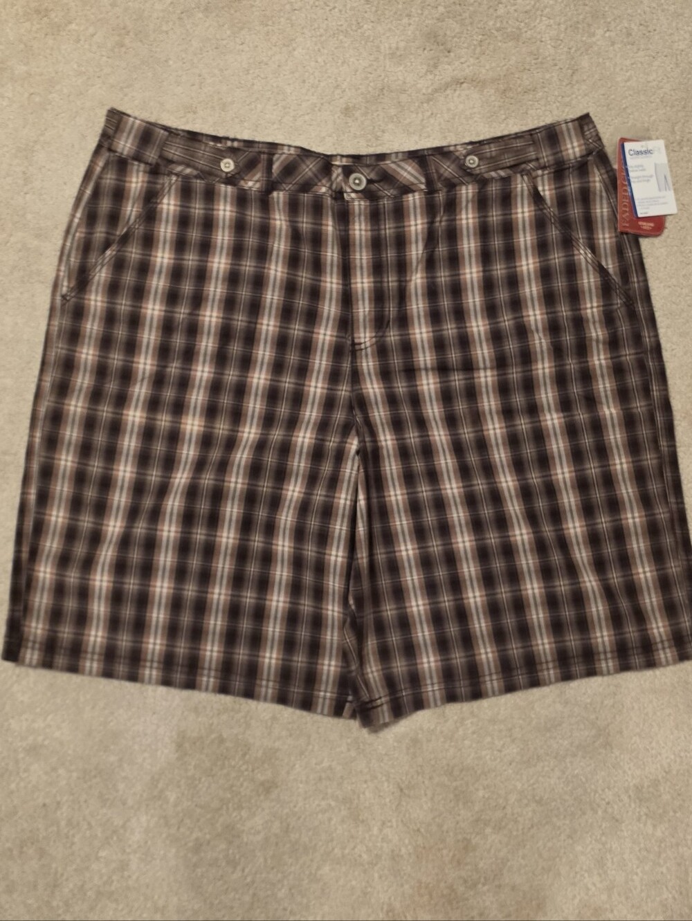 Faded Glory Originals Women’s Plaid Casual Shorts in Brown 18